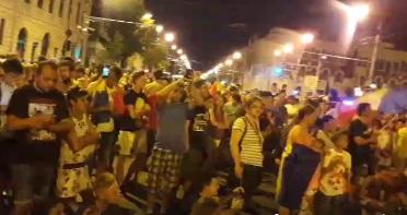Protest la Cluj 12 august 2018, Foto: Captura video Facebook