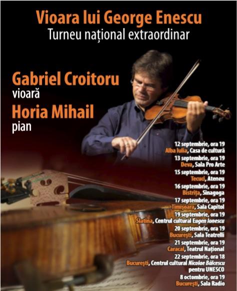 Turneul 'Vioara lui Enescu', Foto: Afis concert