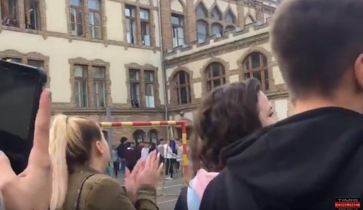 Protest liceu timisoara, Foto: Captura YouTube