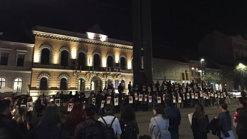 Comemorare Colectiv, la Cluj, Foto: Facebook/ Lavinia Maria