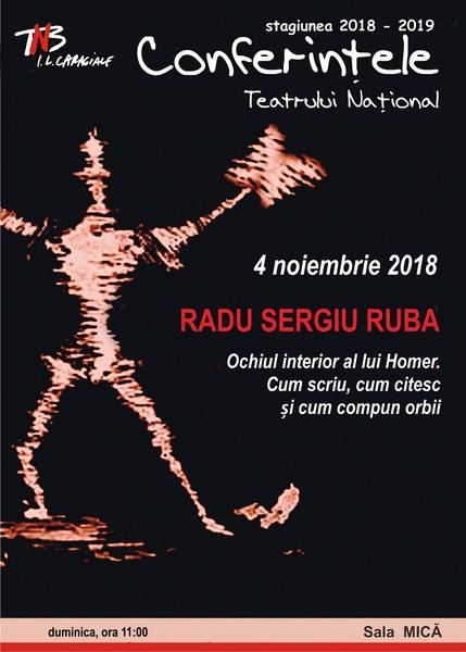 Radu Sergiu Ruba la Conferintele TNB, Foto: Teatrul National Bucuresti