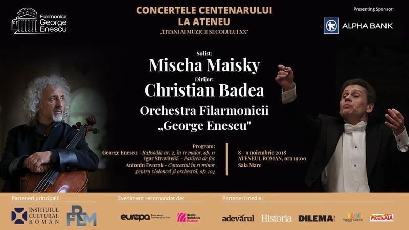 Misha Maisky si Christian Badea la Ateneul Roman, Foto: Afis concert