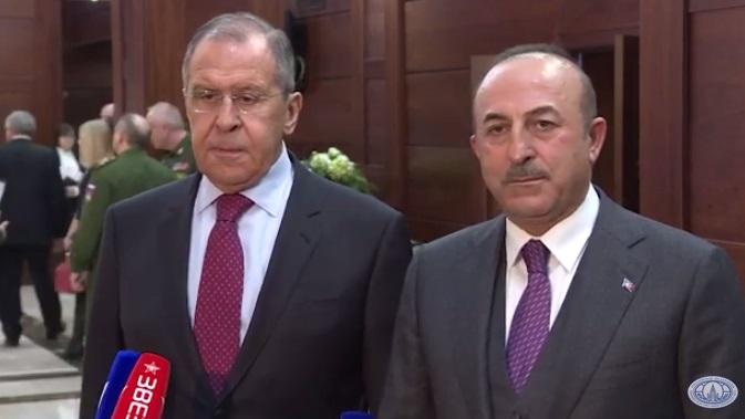 Lavrov si Cavusoglu, Foto: Captura YouTube