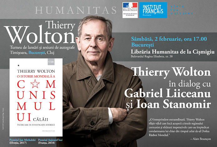 Thierry Wolton în dialog cu Gabriel Liiceanu și Ioan Stanomir despre volumul O istorie mondială a comunismului, Foto: Humanitas