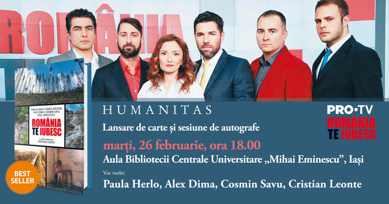 Cartea România, te iubesc! - se lanseaza la Iasi, Foto: Humanitas