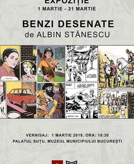 Benzi desenate de Albin Stănescu, Foto: Afis expozitie