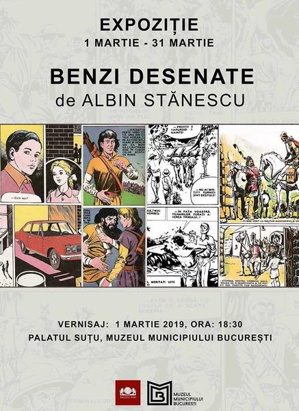 Benzi desenate de Albin Stănescu, Foto: Afis expozitie