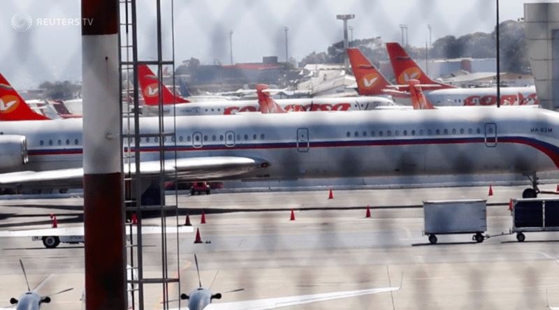 Aeronavele rusesti in Caracas, Foto: Captura YouTube