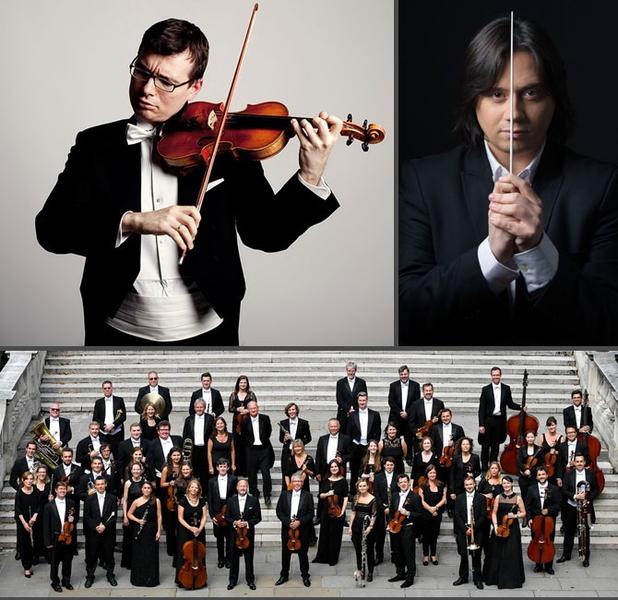 ​Alexandru Tomescu și Royal Philharmonic Orchestra, dirijata de Gabriel Bebeșelea, Foto: ICR Londra