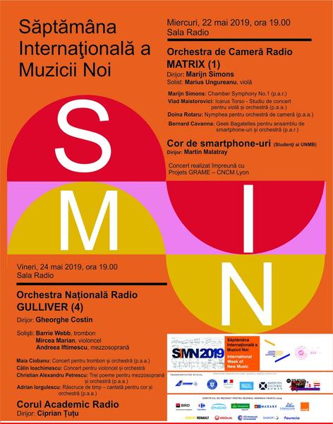 Săptămâna Internațională a Muzicii Noi 2019, Foto: Afis festival