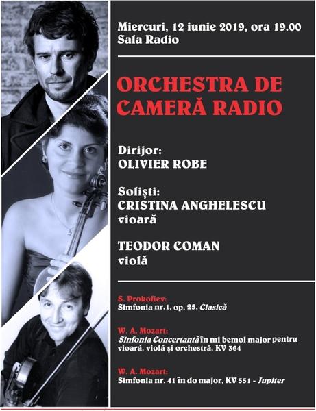 Simfonia ”Jupiter”, dirijată de Olivier Robe la Sala Radio, Foto: Afis concert