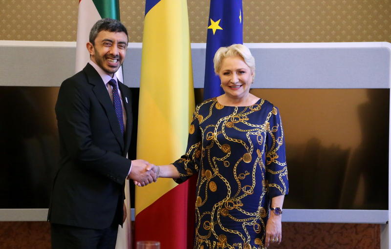 Dancila, întâlnire cu ministrul de Externe al Emiratelor Arabe Unite, Foto: gov.ro