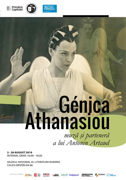 Expozitie: Génica Athanasiou: muză și parteneră a lui Antonin Artaud, Foto: Afis expozitie