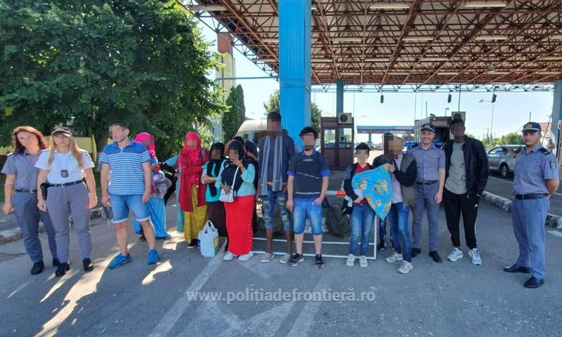 Grup de migranti, descoperit la granita, Foto: Politia de Frontiera