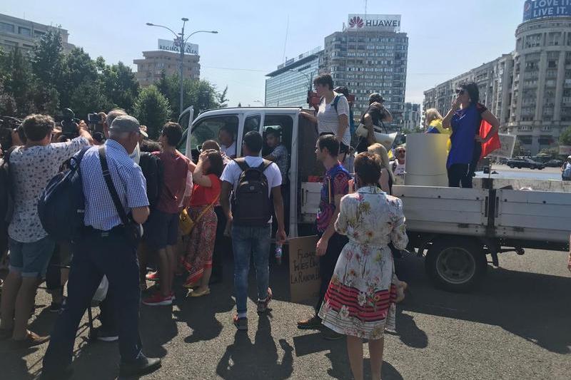 cearta in Piata Victoriei, Foto: Hotnews