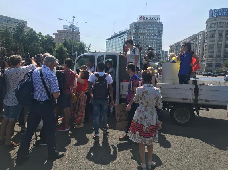 cearta in Piata Victoriei, Foto: Hotnews