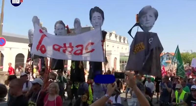 Protest anti-G7, Foto: Captura YouTube