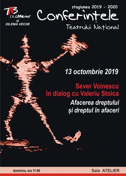 Conferintele TNB, 13 octombrie 2019, Foto: Afis