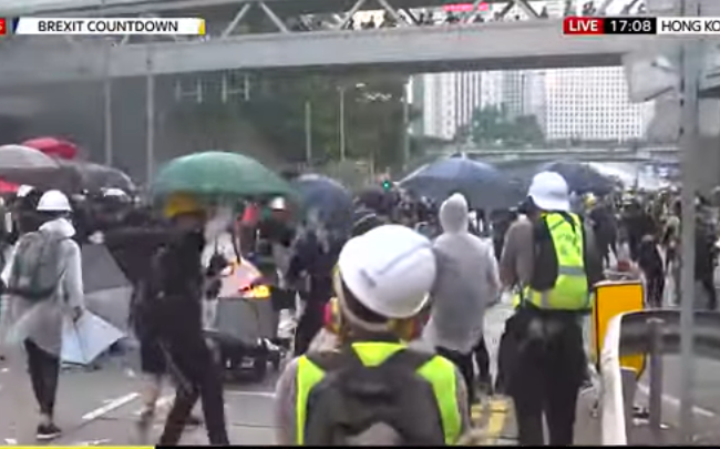 Proteste Hong Kong, Foto: Captura video