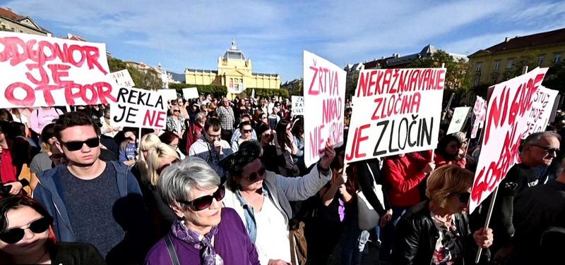 Protest Croatia, Foto: Captura BBC