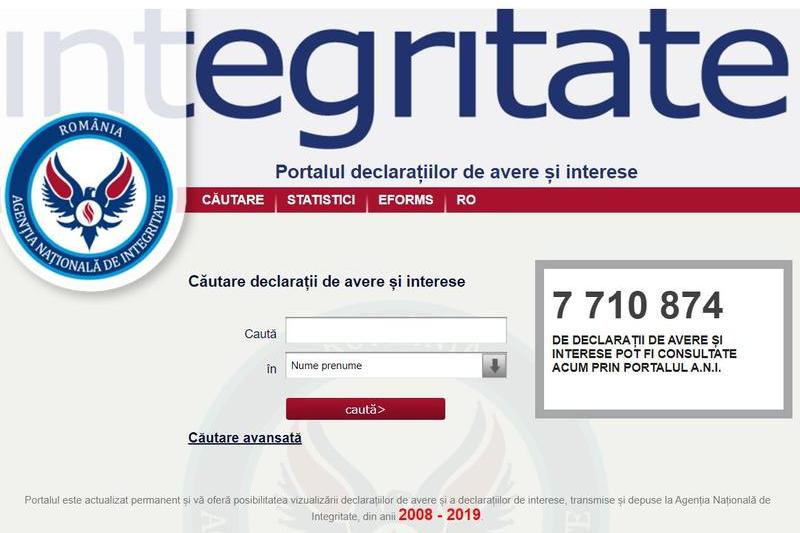 Portal declaratii avere, Foto: integritate.eu