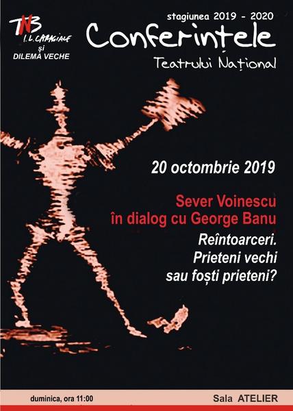 Sever Voinescu în dialog cu George Banu, Foto: Teatrul National Bucuresti