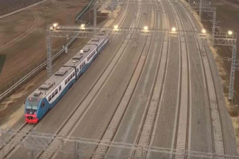 Trenul inaugural Crimeea - rusiia, Foto: Captura YouTube