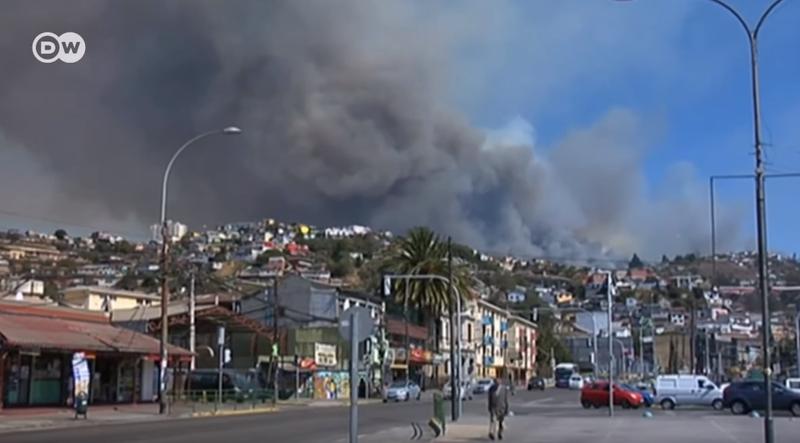 Incendiu in Valparaiso, Foto: Captura YouTube
