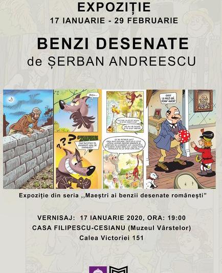 Benzi Desenate de Șerban Andreescu, Foto: Afis expozitie