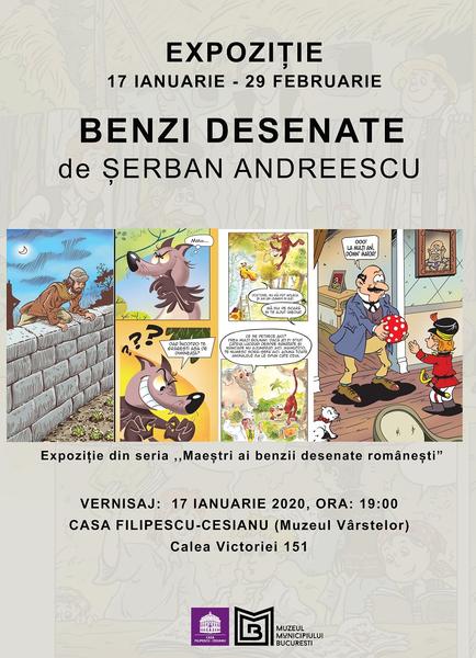 Benzi Desenate de Șerban Andreescu, Foto: Afis expozitie