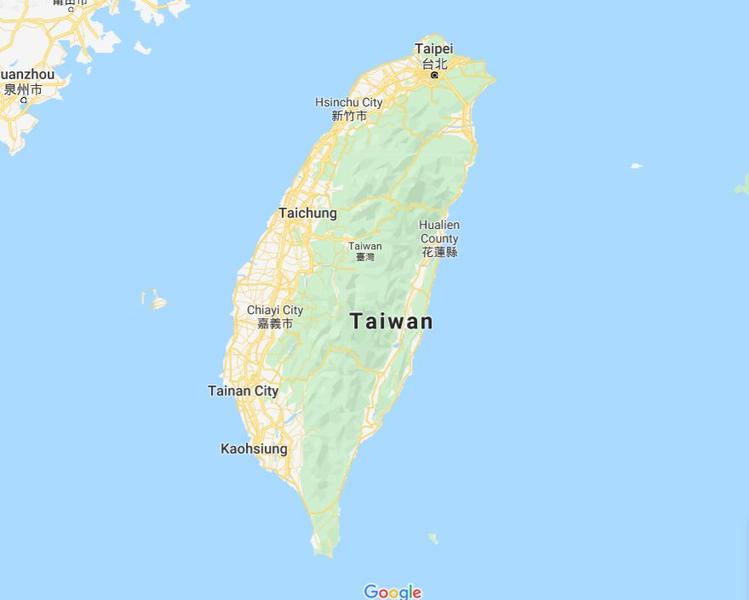 Harta Taiwanului, Foto: Google Maps