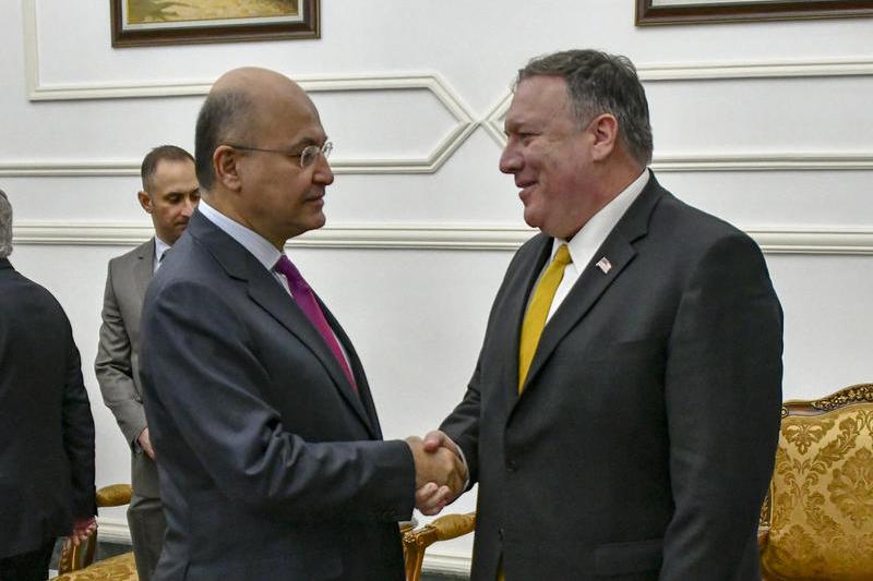 Barham Salih alaturi de Mike Pompeo, Foto: Flickr