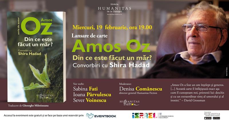 Amos Oz: "Din ce este făcut un măr?" - convorbiri cu Shira Hadad, Foto: Humanitas