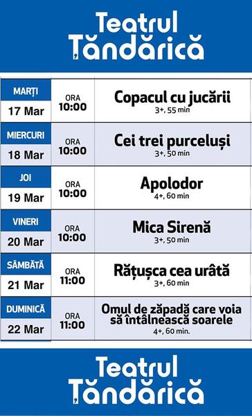 Program transmisie Live, Foto: Teatrul Tandarica