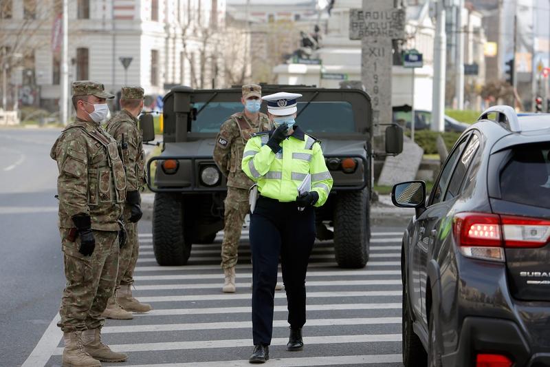 Politia si Armata pe strada in Bucuresti, Foto: Profimedia Images /Xinhua/Avalon.red