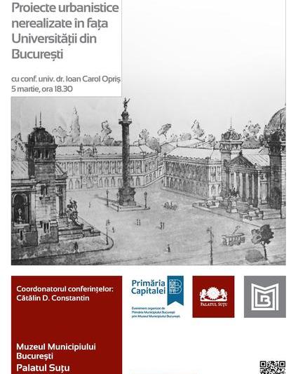 Proiecte urbanistice nerealizate în fața Universității din București, Foto: Muzeul Municipiului Bucuresti