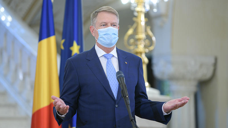 Iohannis cu masca de protectie, Foto: Presidency.ro