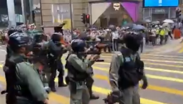 Politie Hong Kong, Foto: Captura video