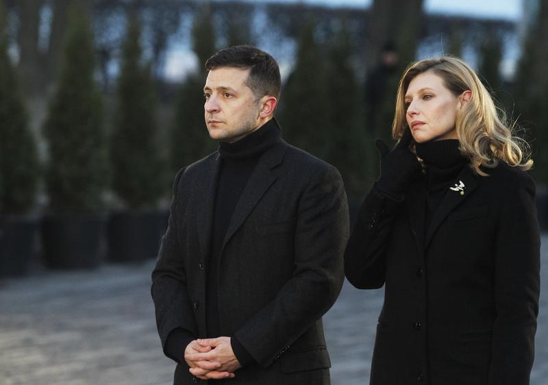 Olena Zelenski alaturi de sotul ei, Foto: Pavlo Gonchar / Zuma Press / Profimedia Images