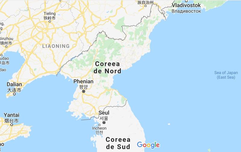 Coreea de Nord Harta, Foto: Google Maps