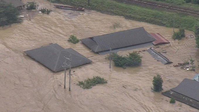 inundatii in Japonia (sursa foto-twitter), Foto: Hotnews