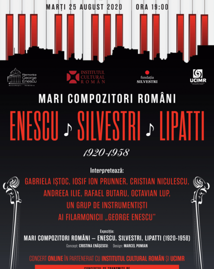 Mari compozitori români - Enescu, Silvestri, Lipatti, Foto: Filarmonica George Enescu