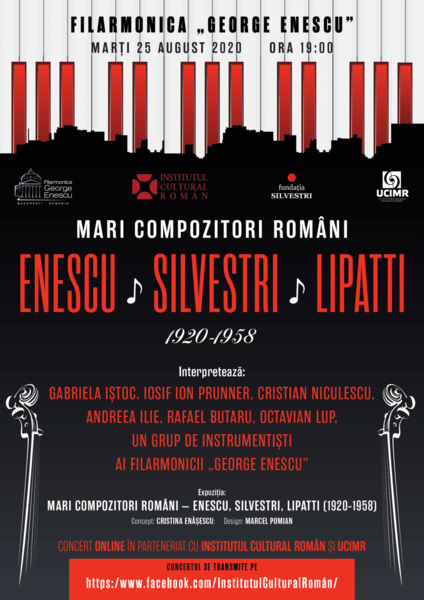 Mari compozitori români - Enescu, Silvestri, Lipatti, Foto: Filarmonica George Enescu