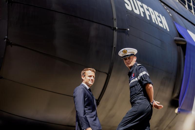 Macron la inaugurarea Suffren, Foto: Romain GAILLARD-POOL / Sipa Press / Profimedia