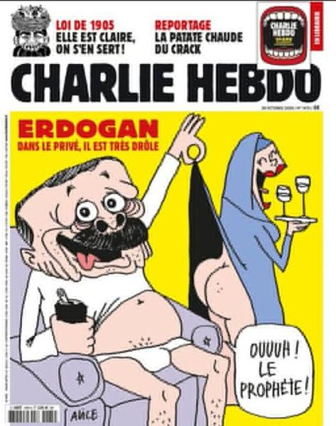 Caricatura cu Erdogan in Charlie Hebdo, Foto: Hotnews