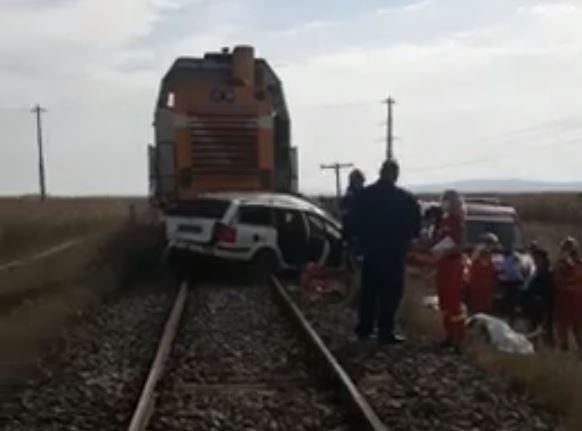 Accident de tren la Dumbraveni, Foto: Captura YouTube