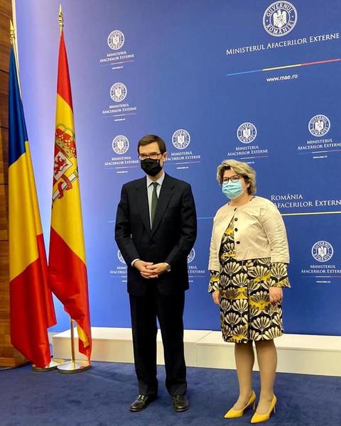 Iulia Matei și Juan Gonzalez Barba, Foto: Ambasada Romaniei in Spania