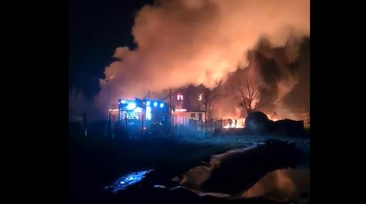 Incendiu violent in Prahova, Foto: Captura video