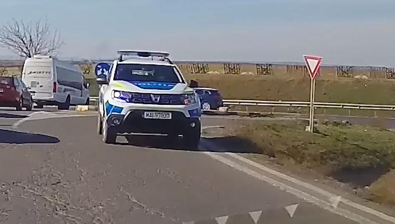 Politie Tecuci, Foto: Captura Facebook