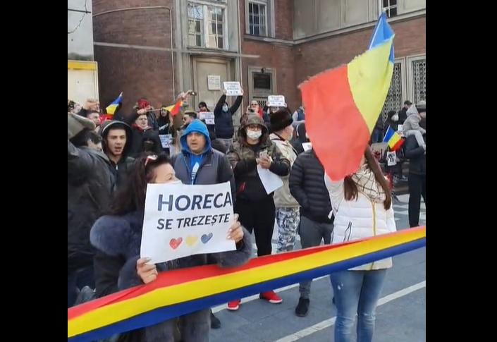 Protest Timisoara, Foto: Captura video